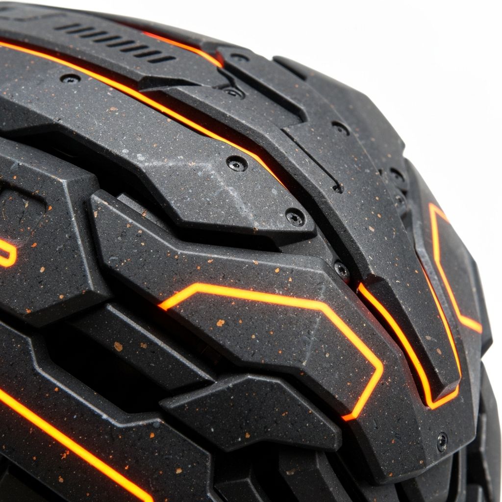 Close-up of cosmic alloy fusion with Detroit steel